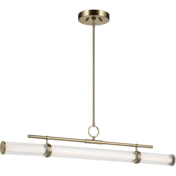 52753CPZLED Kichler Lighting Riven - 48W 1 LED Linear Chandelier-9.5 Inch Tall and 8 Inch Wide-Champagne Bronze Finish