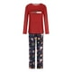 thumbnail image 2 of Pijamas de Navidad Para Mujeres de La Familia Traje de Padre E Hijo Manga Larga Carta de Nieve Impreso Ropa de Casa Top + Pantalones Traje Mamá Odeerbi  ODB187632, 2 of 7