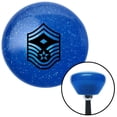 thumbnail image 1 of American Shifter  Black Senior Master Sergeant First Sergeant Blue Retro Metal Flake Shift Knob with M16 x 1.5 Insert Auto Brody, 1 of 1