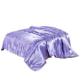thumbnail image 3 of Funda de edredón Funda nórdica de seda artificial Cremallera Funda de almohada para dormir Juego de cama, Reina, 229x229cm, Morado sidaley HA003632-14, 3 of 7