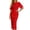 X424 Red, variant on Bysome Women Dress Solid Color Short Sleeve Boat Neck Waist Cinching Dresses Summer Casual Women Dresses Size L Black