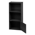 IRIS 3Tier Wood Storage Shelf with Door, Black