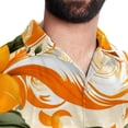 thumbnail image 5 of Tangerine Men's Short Sleeve Casual Printed Button Down Beach Shirt - Summer Unisex Top, 5 of 6