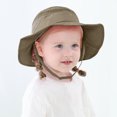 thumbnail image 2 of Kids Caps Kids Sun Hat Girls Boys Sunscreen Mesh Bucket Hat Summer Beach Hat Kids Foldable Fishing Hat 1-4Y, 2 of 9