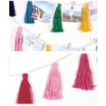 thumbnail image 3 of Nvzi Cotton Colorful Macrame Tassel Garland Pastel String Banner Macrame Rainbow Decor Wall Hanging for Home Boho Decoration, 2 Pack, 3 of 4