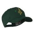 thumbnail image 5 of Treble Clef with Notes Embroidered Cap - Green OSFM, 5 of 5