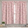 thumbnail image 2 of Ambesonne Pale Pink Valance & Curtain, Butterflies Ornate Wings, 55"x30", White Peach and Pink, 2 of 6