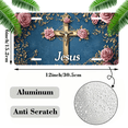 thumbnail image 2 of 1 Pcs 2D Flat License Plate Covers & Frames, Jesus on the Cross For Decorative Front, Waterproof For Decoration Aluminum License Plate Covers & Frames Cover For Men Women, 12" X 6", 2 of 7