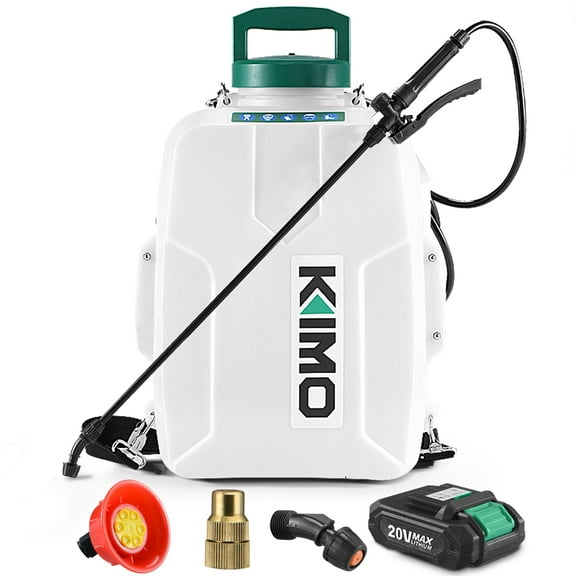 KIMO 3-Gallon Pump Sprayer, Cordless Electric Garden Sprayer, W/ 2.0Ah Battery Electric Backpack Weed Sprayer
