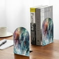 thumbnail image 5 of KLL Ink Style Wave Dragon Print Wood Book Ends for Shelves,1 Pair Wood Bookends Book Holder Stand Decorative, Book Stoppers for Heavy Duty Books CD File Video Games, 5 of 8