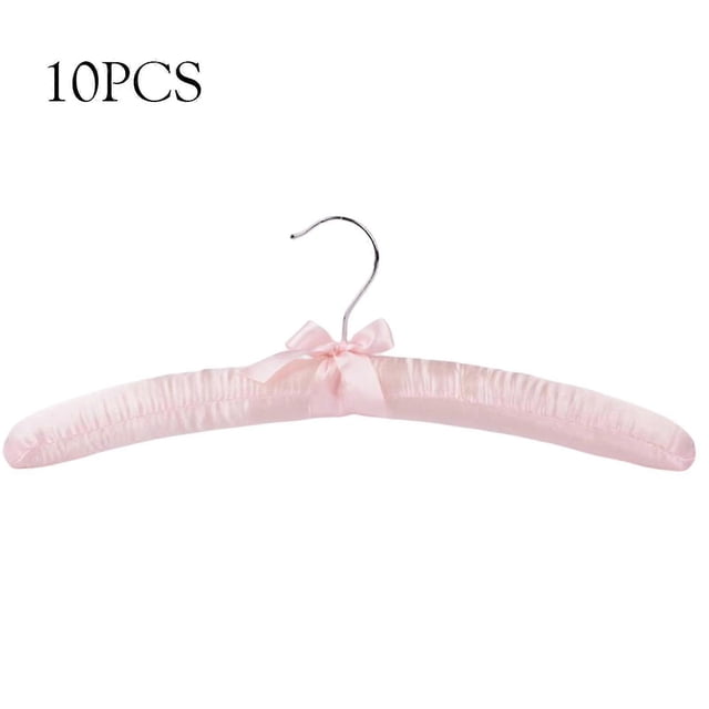 10pcs Cloth Cover Hangers Soft Fabric Non-marking Sponge Hangers Children Adult Clothes Support