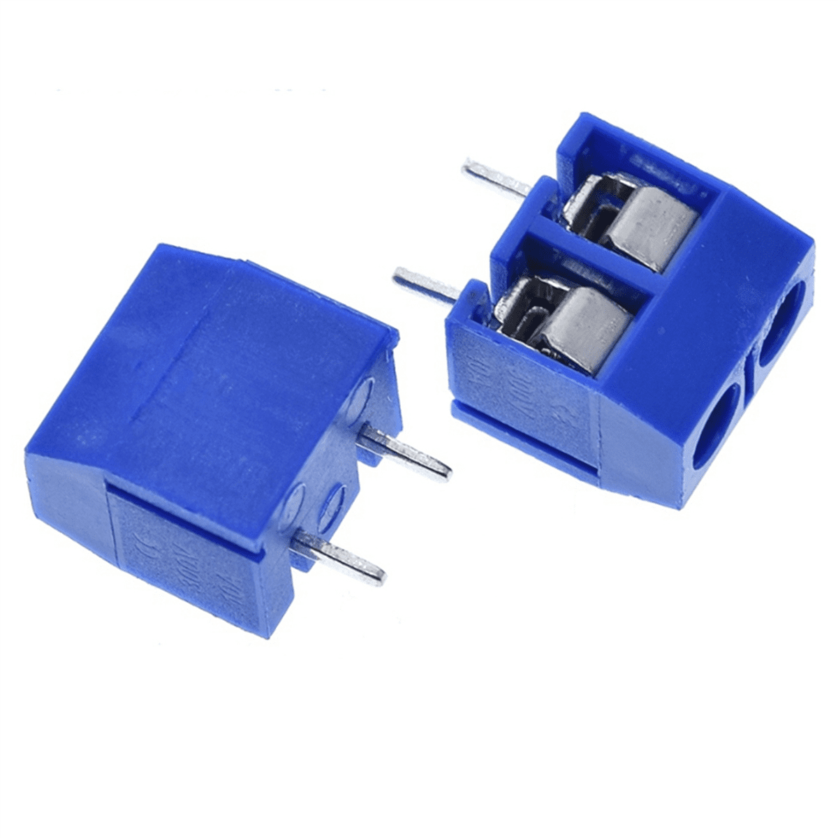300Pcs KF301-2P 2 Pin Screw Terminal Connector 5mm Pitch 15A 300V Spliceable,300 x terminal connector,Blue