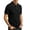 Black, variant on FAWUUDO Men's Knit Shirts Solid Color Casual Button Lapel Breathable Quick Dry Slim Fit Short Sleeve H-Rose Gold