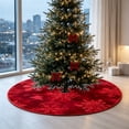 thumbnail image 6 of BiFandian Christmas Tree Skirt, 24 Inch Polyester Holiday Decoration for Indoor Party Display, Christmas Decorations Indoor Outdoor Tree Base Cover Accent for Home, Living Room, Fireplace, 6 of 6