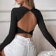 thumbnail image 4 of Jersey de punto ajustado, camisa de punto para mujer, Top corto de punto ajustado largo, camisa de punto de manga larga para mujer, hecha a medida para la perfección, 4 of 6