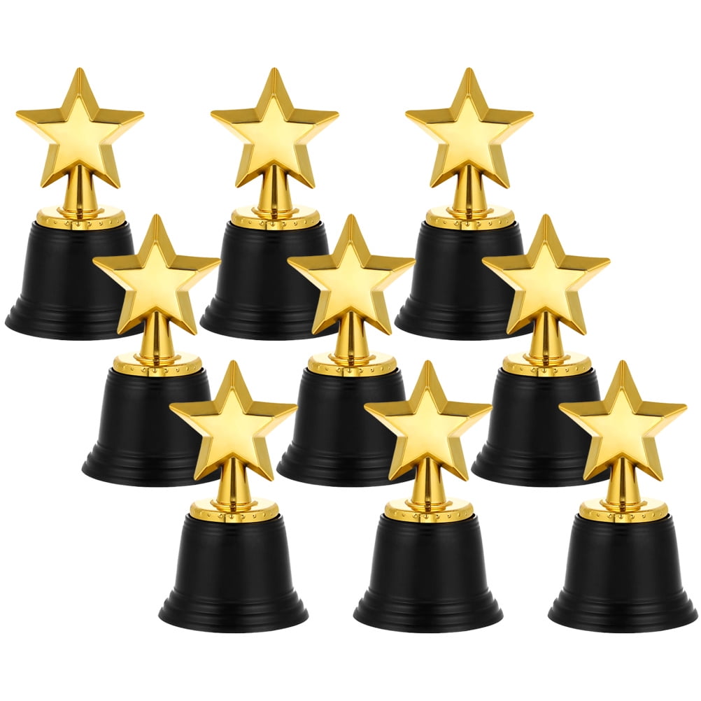 9-Piece Mini Award Trophies Plastic Cups for Sports, Office, Party Favors, Achievement Prizes, Game Props Accessories