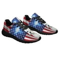thumbnail image 6 of Boxer Christian Cross American flag US Shoes Sneakers for Women Men Black Size 4, 6 of 7