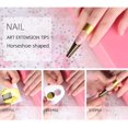 thumbnail image 4 of Formas de uñas acrílicas Arte de uñas en forma de herradura Uñas acrílicas / GEL UV Puntas de extensión de uñas Forma Guía Pegatina 100 piezas Namotu CZMR-HY19, 4 of 6