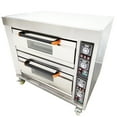 thumbnail image 4 of Commercial Movable Electric Pizza Oven Double-deck Bread Meats Oven with 4 Baking Sheets 220V Three-phase 13.2KW, 4 of 15