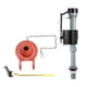thumbnail image 2 of Válvula de llenado de inodoro Válvula de entrada de agua Tanque de inodoro multiusos ajustable Juego de reparación de válvula de descarga para Rojo T4201, 2 of 8