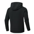 thumbnail image 5 of QPNGRP Men's Casual Pullover Lightweight Hoodie Long Sleeve Solid Waffle knitted Hooded Plus Size Black 4XL, 5 of 6