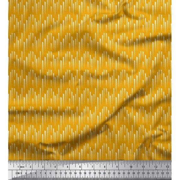 Soimoi Velvet Fabric Diagonal Line Small Fabric Prints by Yard 58 Inch Wide