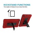 thumbnail image 5 of Dteck Case for Samsung Galaxy Tab A SM-T290 8.0 inch (2019 Released),Shockproof Armor Rugged Rubber Case Hybrid Hard PC Protective Stand Cover (Without Built-in Screen Protector),Red+Black, 5 of 6