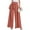 Watermelon Red, variant on Dolkfu Wide Leg Womens Pants Pleated High Rise Beige Work Pants Tie Front Business Office Pants Fun Pants Women L