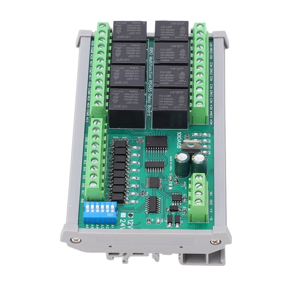 8-Channel Relay Control Module with TVS Surge Protection and Hardware Reset for Mechatronics, DC 12V Operation