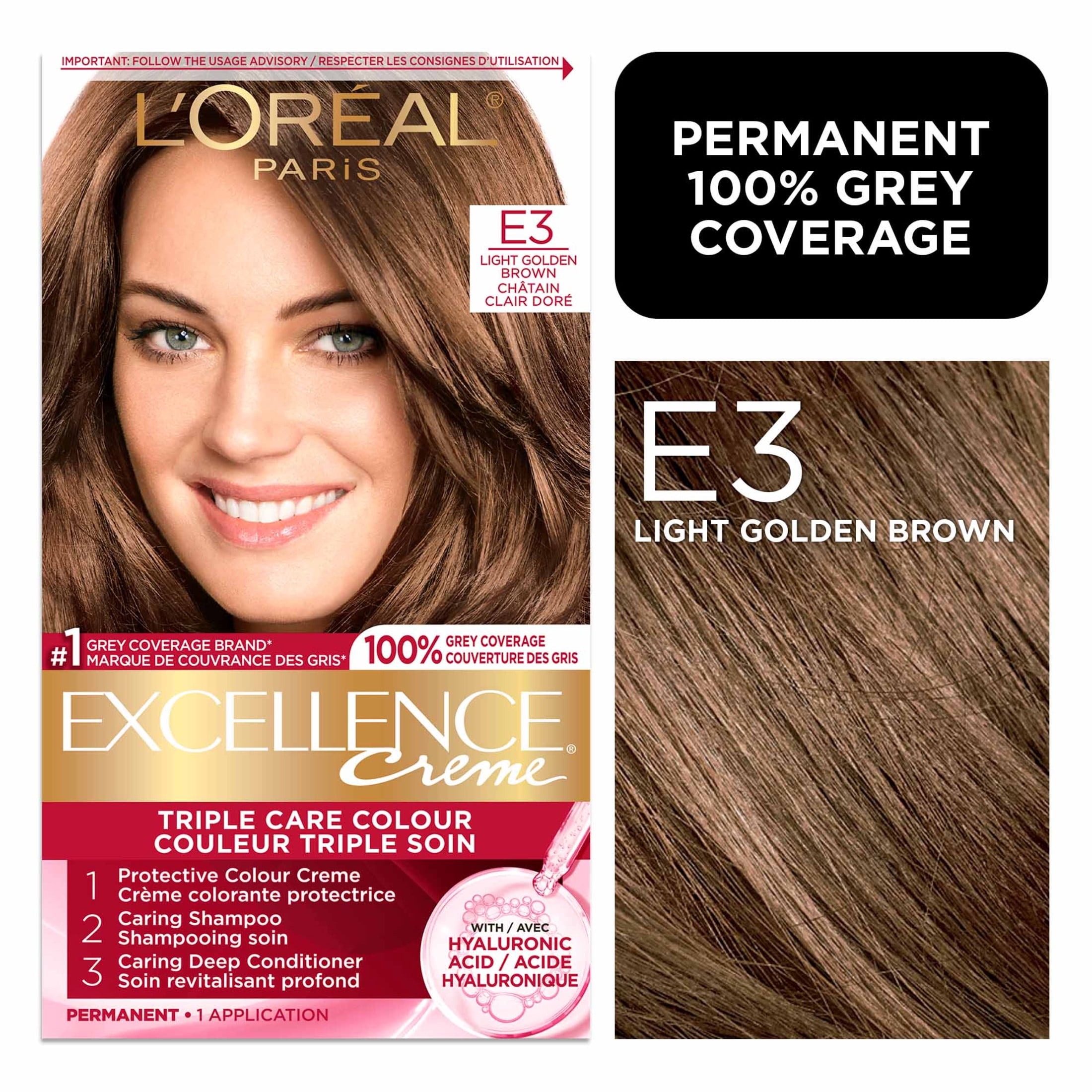 L'Oréal Paris Excellence Crème Hair Dye, Permanent Hair Color with