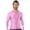 Pink, variant on YiZYiF Mens Glossy O Neck Long Sleeve T-Shirt Solid Color Slim Fit Tops for Yoga Workout Black L