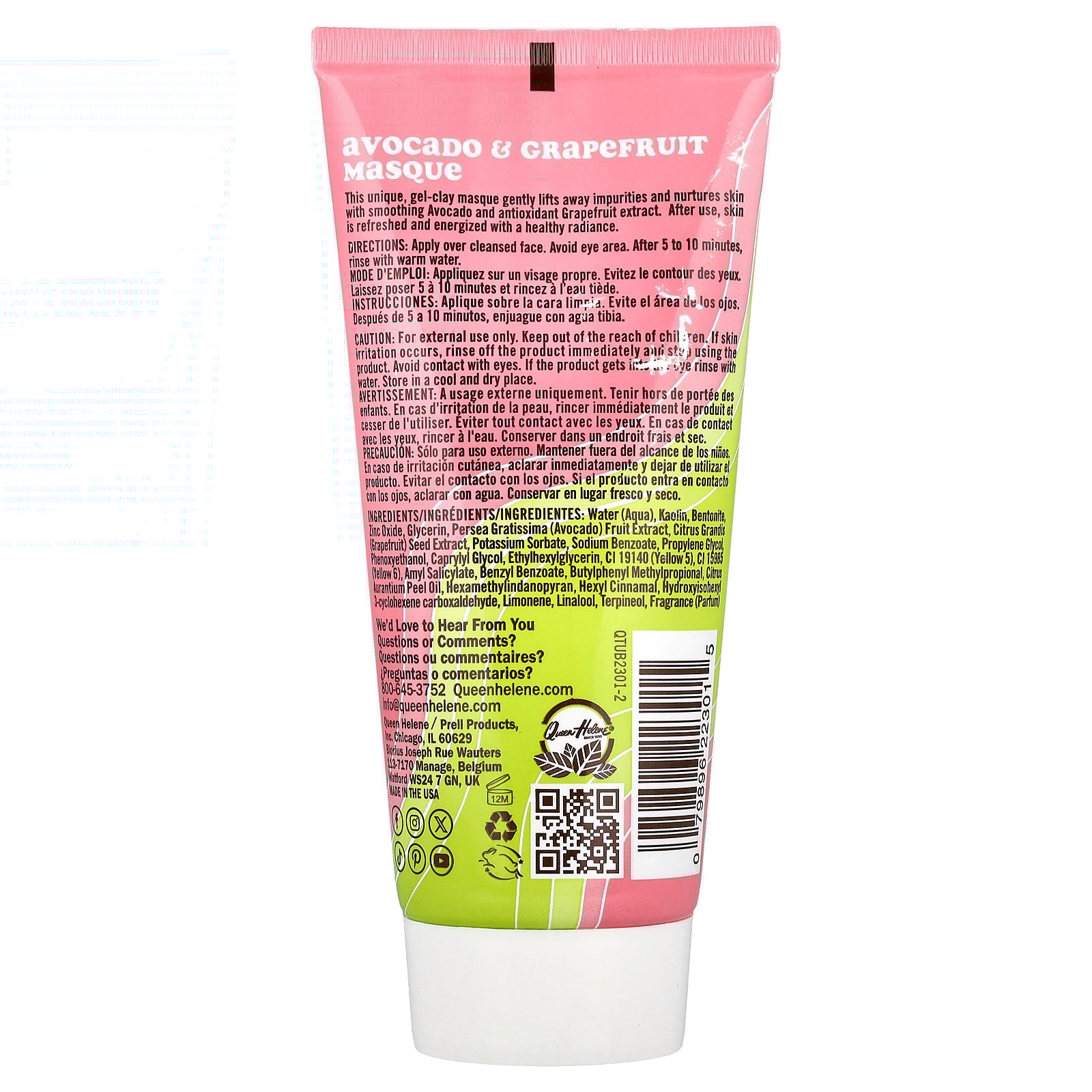 thumbnail image 4 of QUEEN HELENE Masque, Avocado & Grapefruit 6 oz, 4 of 4