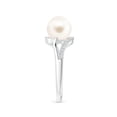 thumbnail image 3 of ANGARA Freshwater Cultured Pearl Ring with Bypass Shank in 14K White Gold for Women | June Birthstone, Birthday, Anniversary, Jewelry Gift for Women | Pearl Ring, 3 of 9