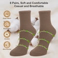 thumbnail image 3 of Smilooen 8 Pack Womens Mid Crew Socks Casual Ankle High Running Athletic Socks for Women, 3 of 6