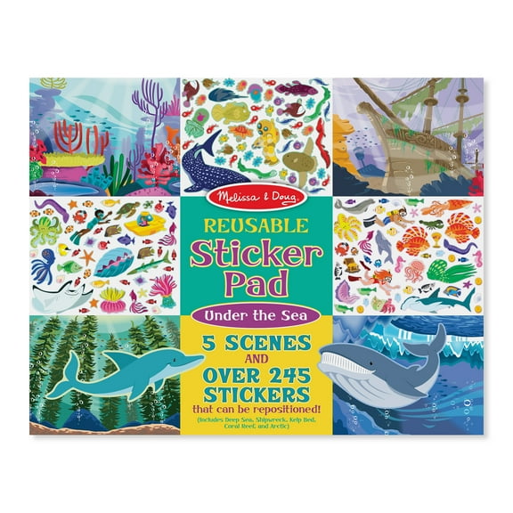 Melissa & Doug Reusable Sticker Activity Pad - Under The Sea - FSC Certified