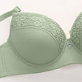 thumbnail image 5 of Push Up Thick Padded Deep Plunge Lace Underwire T Shirt Sexy Bra Lift Up Add 2 Cups Green 44, 5 of 6