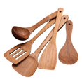 thumbnail image 4 of relayinert 5Pcs Wooden Utensils Cooking Kitchenware Nonstick Household Spatula Accessories Cookware Tableware Rice Soup Supplies, 4 of 5