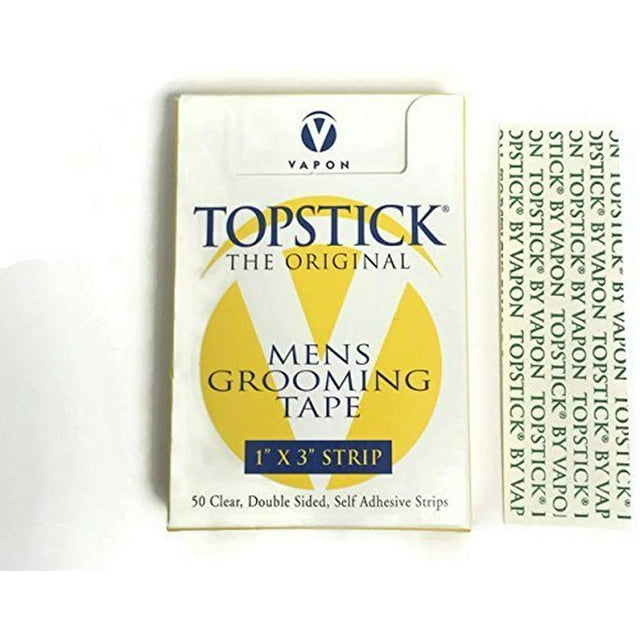 Vapon Topstick 1"" X 3"" Tiras Rectas T150 50 Piezas para Postizos y Pelucas