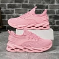 thumbnail image 2 of Men's Lightweight Running Shoes Breathable Non Slip Athletic Tennis Shoes Casual Lace Up Walking Slip On Sneakers Pink Size 7, 2 of 4