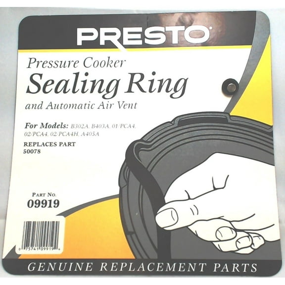 Presto Pressure Cooker Sealing Ring Gasket, 09919
