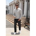 thumbnail image 6 of COOFANDY Long Sleeve Rugby Polo Shirts for Men, Sports Striped Regular Moisture Wicking Dry Fit Golf Shirt, Sizes S-2XL, 6 of 8