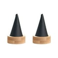 thumbnail image 1 of Soporte de exhibición de anillo Qarigey 2 piezas negro base redonda joyería, 1 of 6