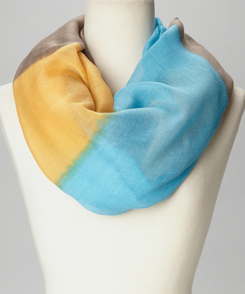 8' infinity multicolored ombre scarf.