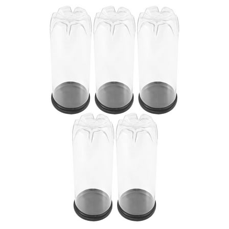 KALLORY 5-Pack Plastic Tennis Containers Sports Storage for Tennis Training and Outdoor Activities