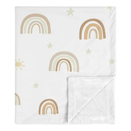 UPC: 0846480096511 | Boho Rainbow Neutral Baby Security Blanket Girl Boy Unisex by Sweet Jojo Designs