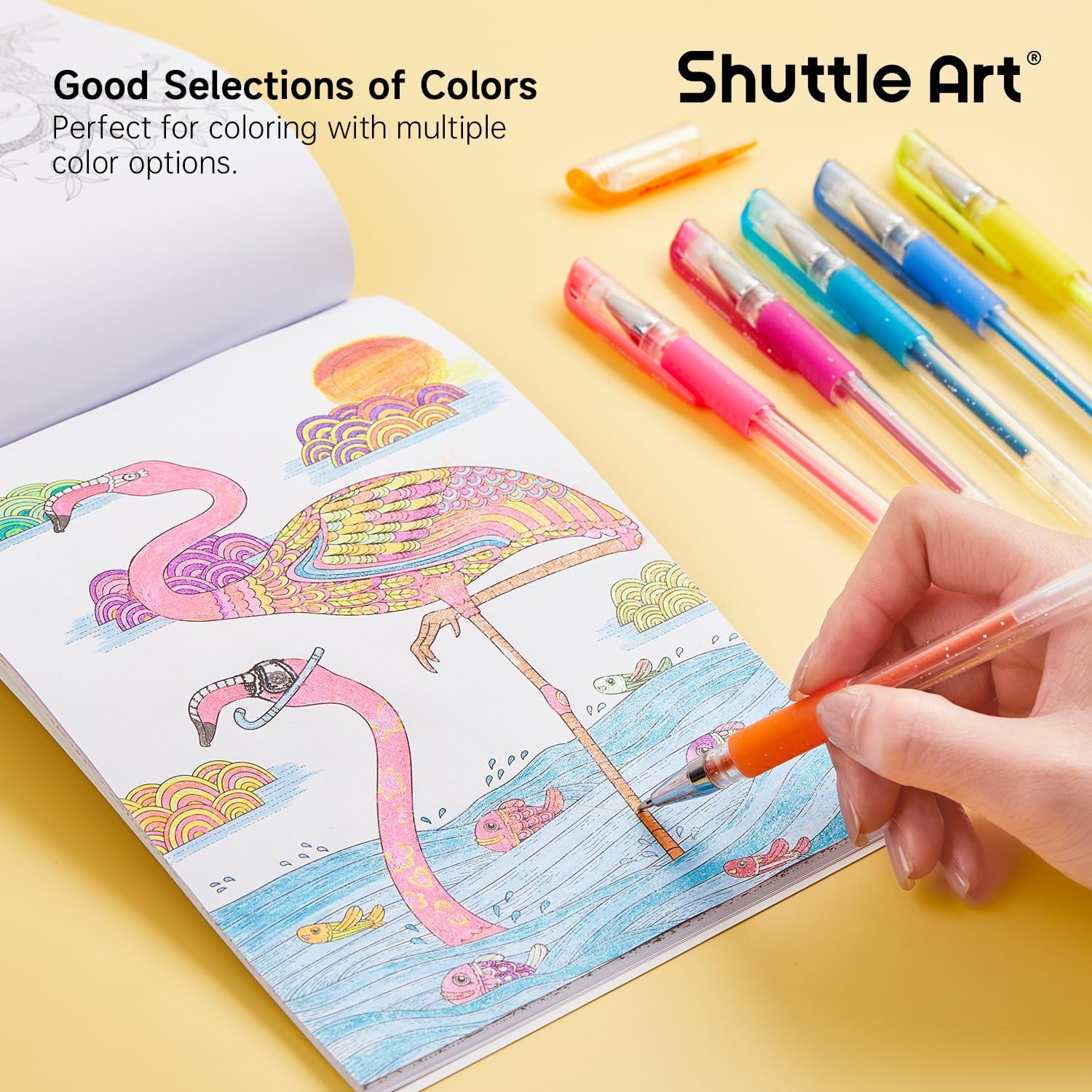 Shuttle Art 120 Pack Set 60 Colored Gel Pen with 60 Refills