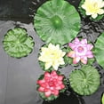 thumbnail image 2 of Pack Of 9 Artificial Floating Foam Lotus Leaves | Water Lily Pads Ornaments, Green, 2 of 4