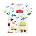 thumbnail image 6 of Virmaxy (18M-10Y) Boys Girls Cute Printed Shirt Toddler Baby Round Collar Short Sleeve Casual Tops Summer Loose Casual Trendy Pullover Shirt Yellow-8 6 Years, 6 of 6