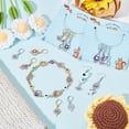 thumbnail image 5 of Theme Stitch Markers Alloy Enamel with Rhinestone Crochet Leverback Hoop Charms Locking Stitch Marker Ring Hand Infinity Platinum Golden 3~4.3cm, 5 of 6