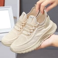 thumbnail image 6 of AUDeals Women’s Knit Mesh Slip On Sneakers Lightweight Breathable Low Top Running Tennis Shoes Casual Walking Shoes (Beige, 8), 6 of 9